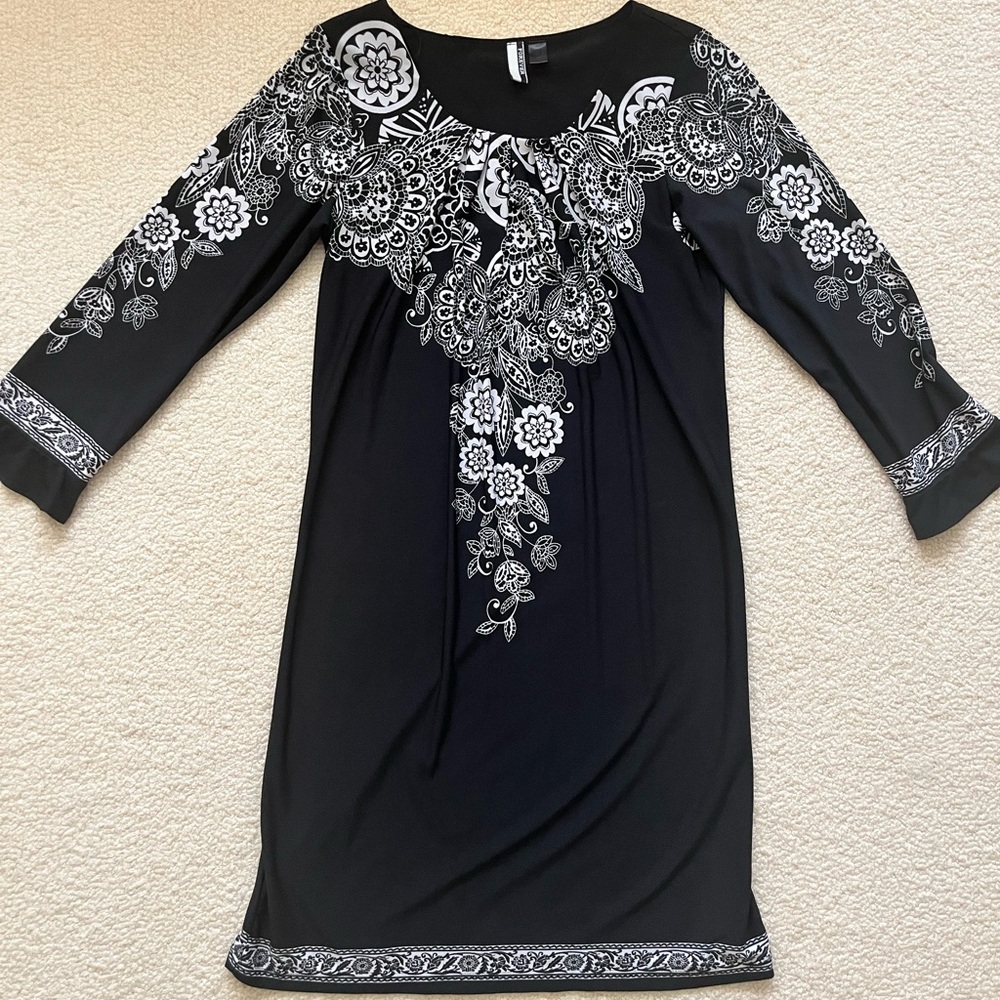 Black and White Floral Dress